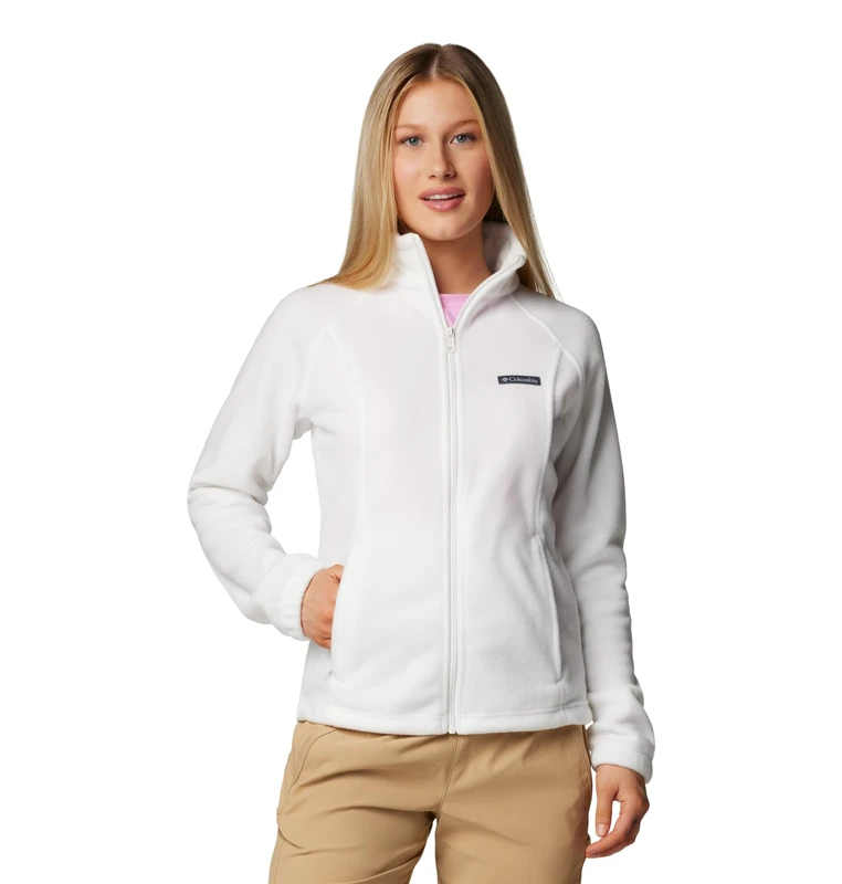 Columbia Women's Benton Springs Full Zip Full Zip Fleece Jacket, Sea Salt, Size XXL