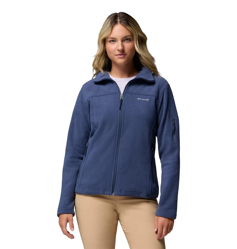 Columbia Women's Fast Trek Jacket, Full Zip Fleece Jacket, Nocturnal, Size XXL