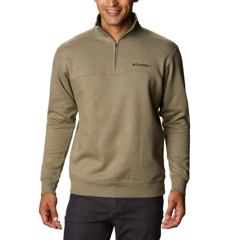 Columbia Men's Hart Mountain II Half Zip Pullover Sweater, Stone Green Heather, XXL