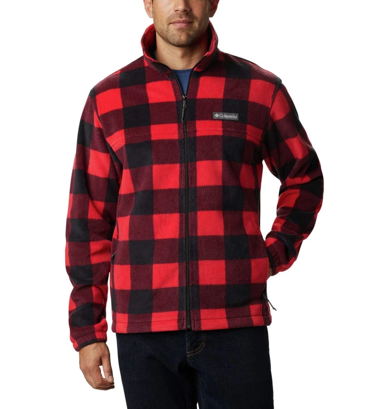 Columbia Men's Steens Mountain Printed Jacket, Mountain Red Check Print, L