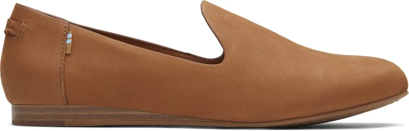 TOMS Women's Darcy Loafer Flat, Tan Leather, 3 UK
