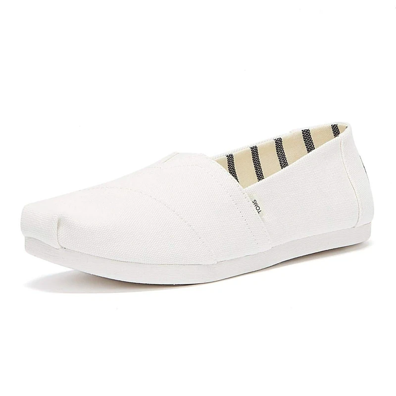 TOMS Women Espadrille, White, 4 UK