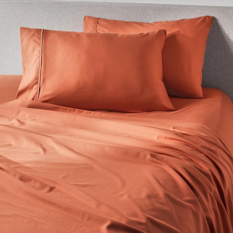 PeachSkinSheets Cooling Bed Sheets for Hot Sleepers - Ultra-Soft Breathable Peachskin Performance Fabric™, Moisture-Wicking, Deep Pocket Sheet Set, Oeko-TEX®, (Queen Size, Pumpkin Spice)