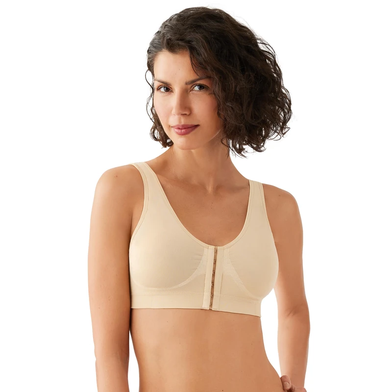 Wacoal Women's B-Smooth Front Close Bralette, Sand - Image 1