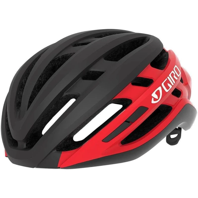 Agilis Road Cycling Helmet Black/Bright Red - Large