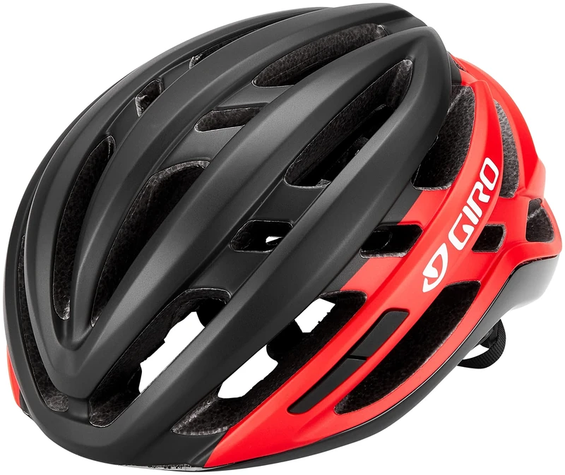 Giro Agilis – road bike helmet – MIPS – In-Mold – EPS shell – adjustable fit – good ventilation – for all roads – Matte Black/Red, size: L