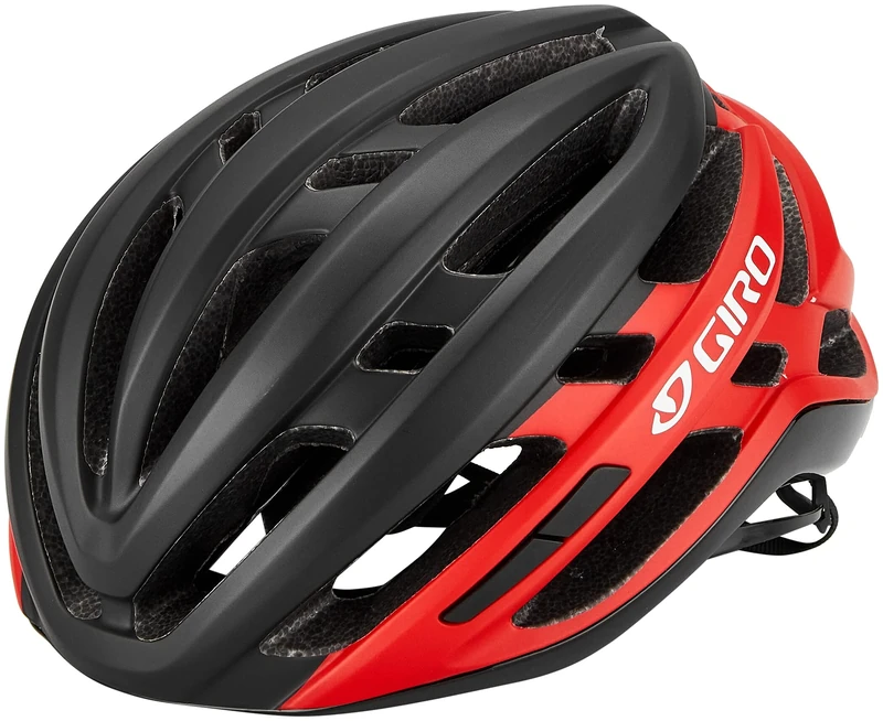 Agilis Road Cycling Helmet Black/Bright Red - Small