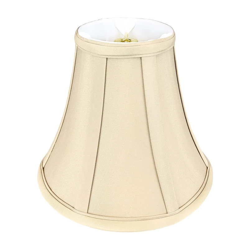 Royal Designs True Bell Lamp Shade with Round Clip, Beige, 3.75" x 7" x 6.75"