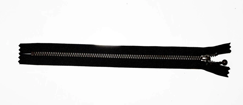 YKK Ball Stick Pin Metal Black Closed end Zip 8,10,12,14,16, 18, 20, 22, 24 inch. Width Size 5 (10 inch)