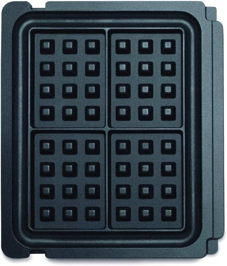 Sage - The No-mess Waffle Plates - Quick Release Non-Stick Waffle Plates for The BBQ & Press Grill SGR700, Black