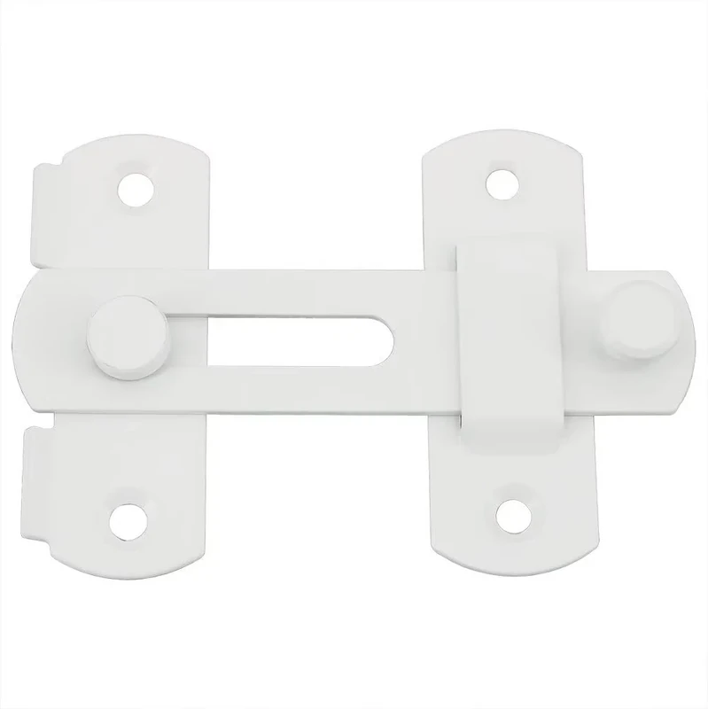 Sayayo 180 Degree Door Lock Slide Gate Latch Tiny Door Bolt, Stainless Steel White Finish, 2MM Thickness