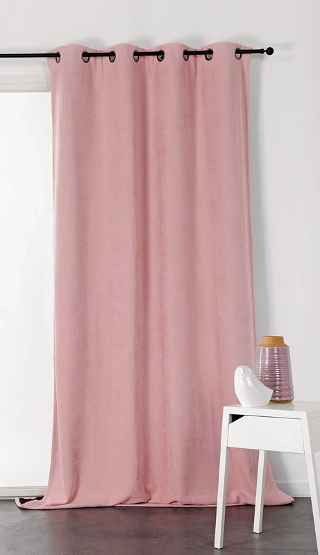 Linder Panel Curtain with Eyelets, Polyester, Pink, 140 x 260 cm