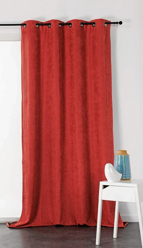 Linder Panel Curtain with Eyelets, Polyester, Orange, 140 x 260 cm