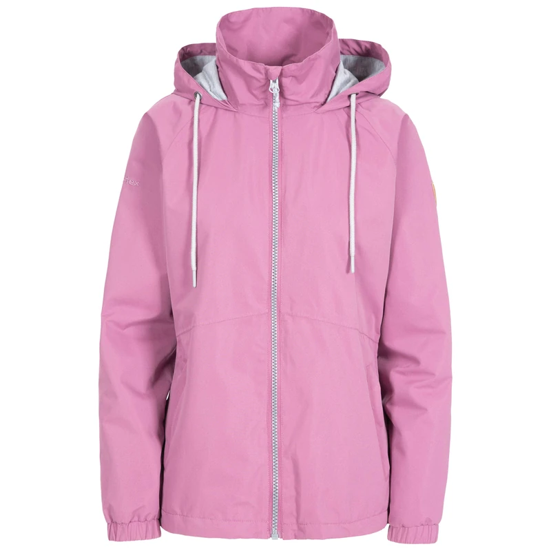 Trespass Boom Waterproof Rain Jacket with Concealed Hood - Mauve, XX-Small