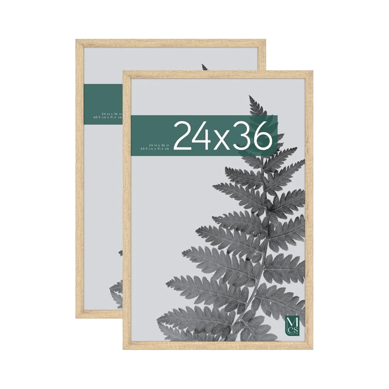 MCS Industries 63824 24x36 Inch 2-Pack, Natural Woodgrain Studio Gallery Frame