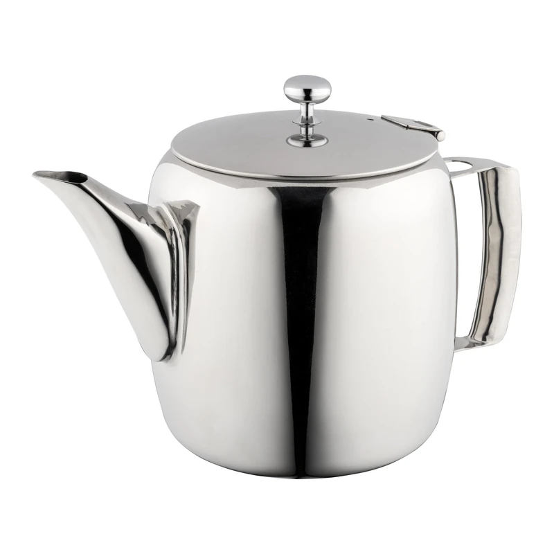 Café Olé Universal 9000 Series 18/8 Stainless Steel Mirror Polished Tea Pot with Cool Touch Hollow Handle, 60oz