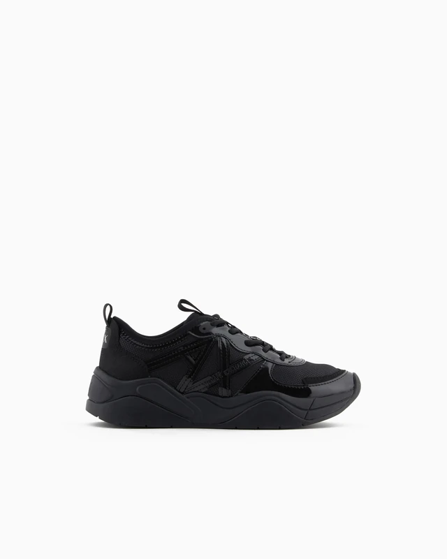 Armani Exchange XDX039 Women’s Sneaker, Black, 5 UK