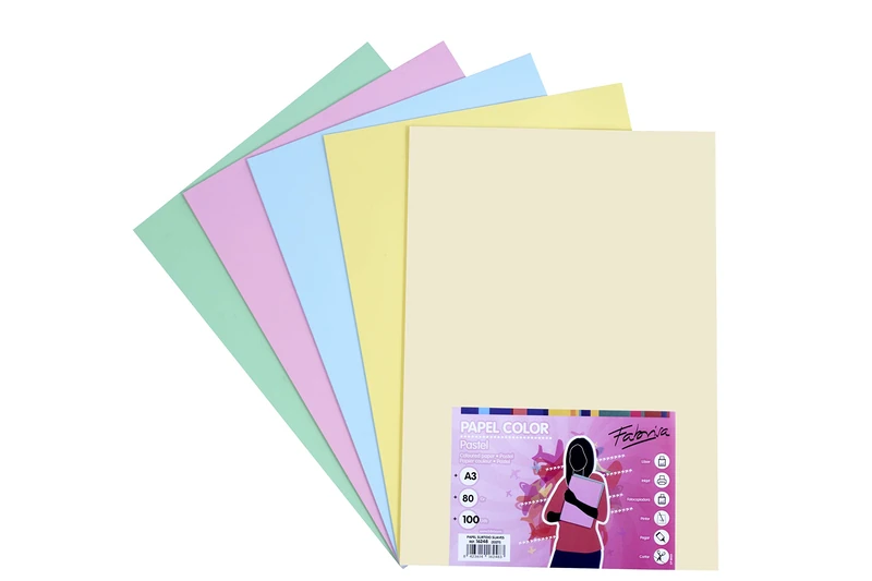 Pack of 100 Sheets Soft Colours Size A3 80g