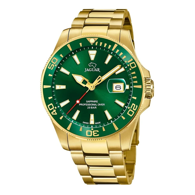 Jaguar J877/2 Executive Collection Green and Gold Watch