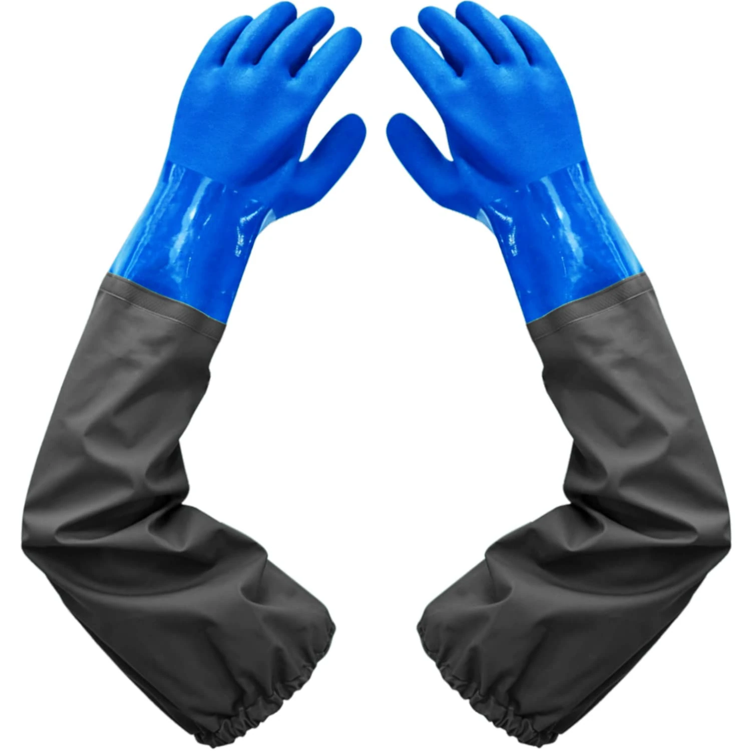 Pond Gloves, Long Arm Waterproof Gloves,Long Rubber Gloves for Men and Women - 25"/ 64 cm