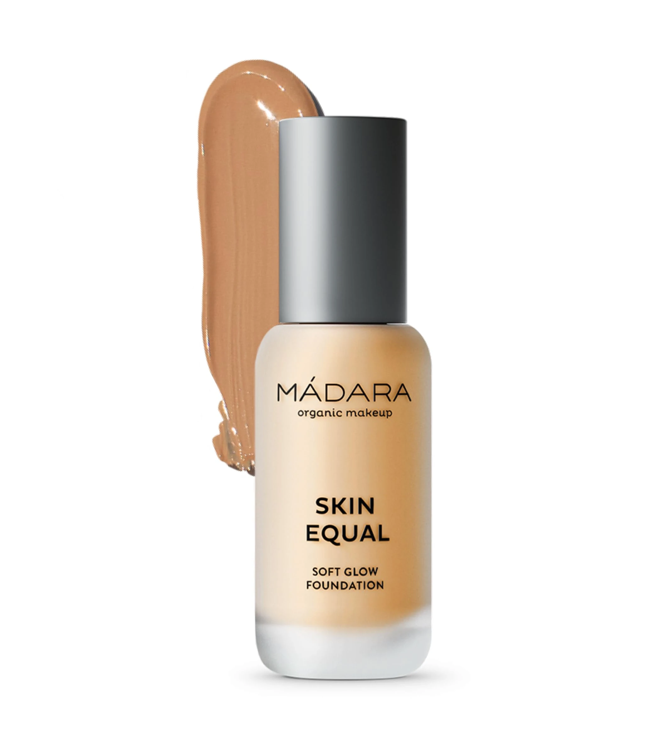 MÁDARA Organic Skincare | Skin Equal Soft Glow Foundation SPF15 SAND 40-30ml, Mineral foundation with hyaluronic acid, Buildable medium coverage, Dewy foundation, Vegan, COSMOS certified