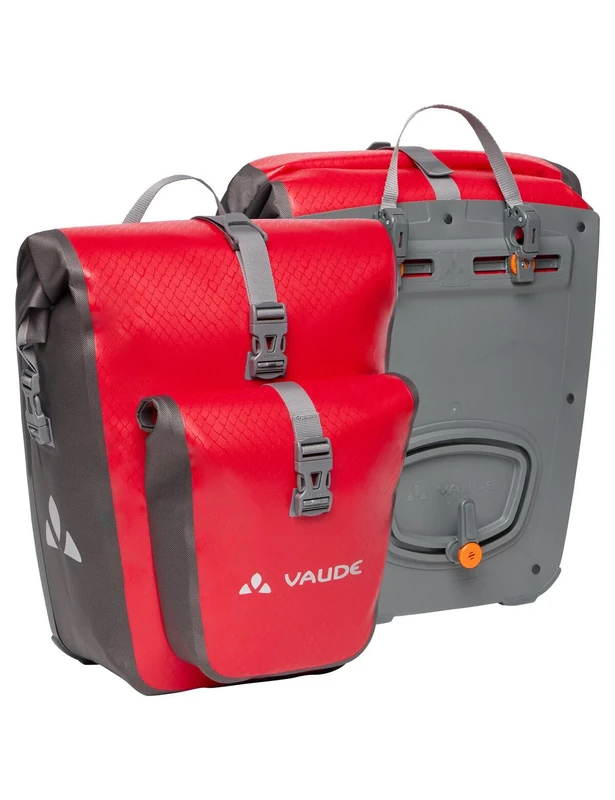 VAUDE Aqua Back Plus bike pannier bag, 2 x rear bike rack bag waterproof, 51 liters total volume, cycling bag rear, easy mounting - Made in Germany