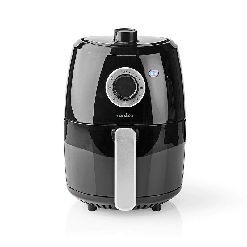 Nedis Hot Air Fryer, 2.4L, Adjustable Temperature, 30 Min Timer - For Baking, Grilling, Frying & Roasting with Rapid Air Circulation, Uses Minimal Oil for Up to 90% Less Fat