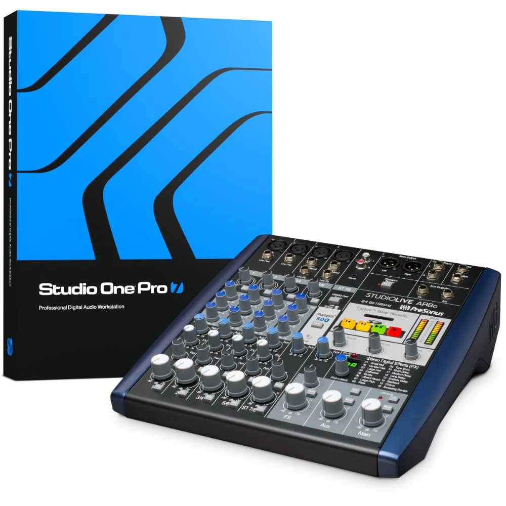 PreSonus StudioLive AR8c 8-Channel USB-C Hybrid Digital/Analog Performance Mixer, Unpowered
