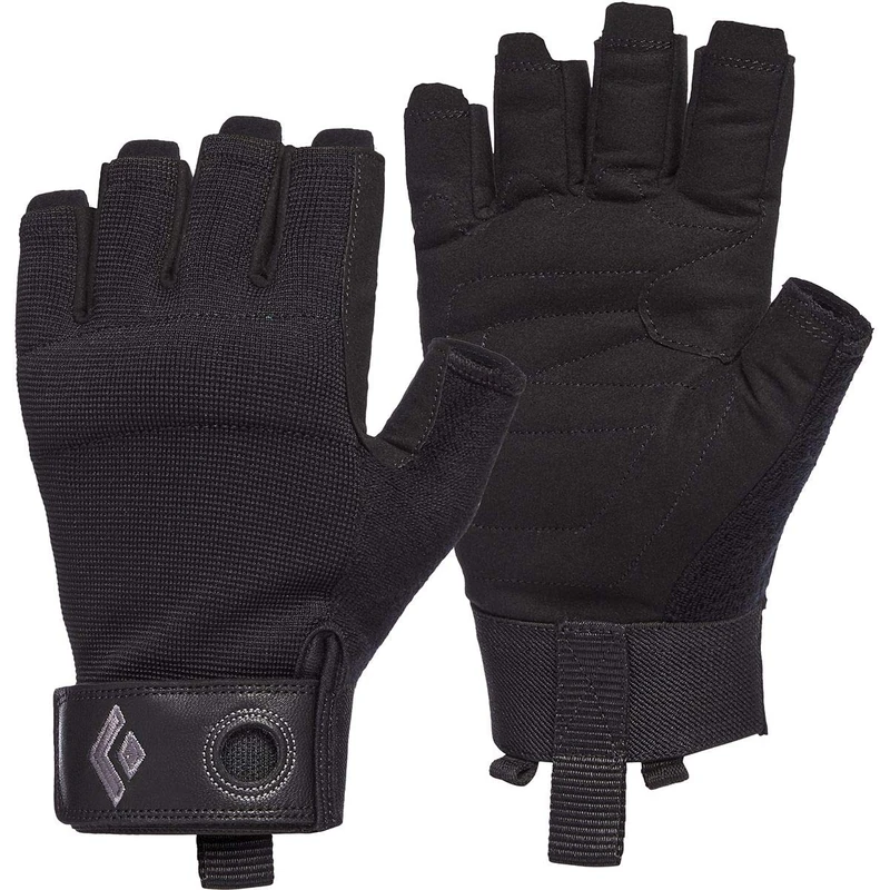 Black Diamond Unisex CRAG HALF-FINGER GLOVES Kletter-Handschuhe, Klettersteig, Black, M