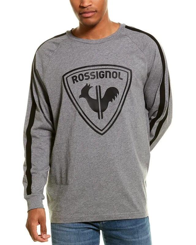 Rossignol Blason LS T-Shirt, Men, mens, T-Shirt, RLIMY06, Heather Grey, XL - Image 1