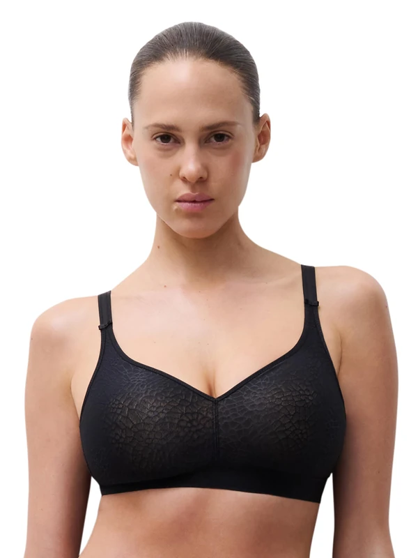Chantelle Women's, C MAGNIFIQUE, Wirefree Support Bra, Women's invisible lingerie, Black, 32D