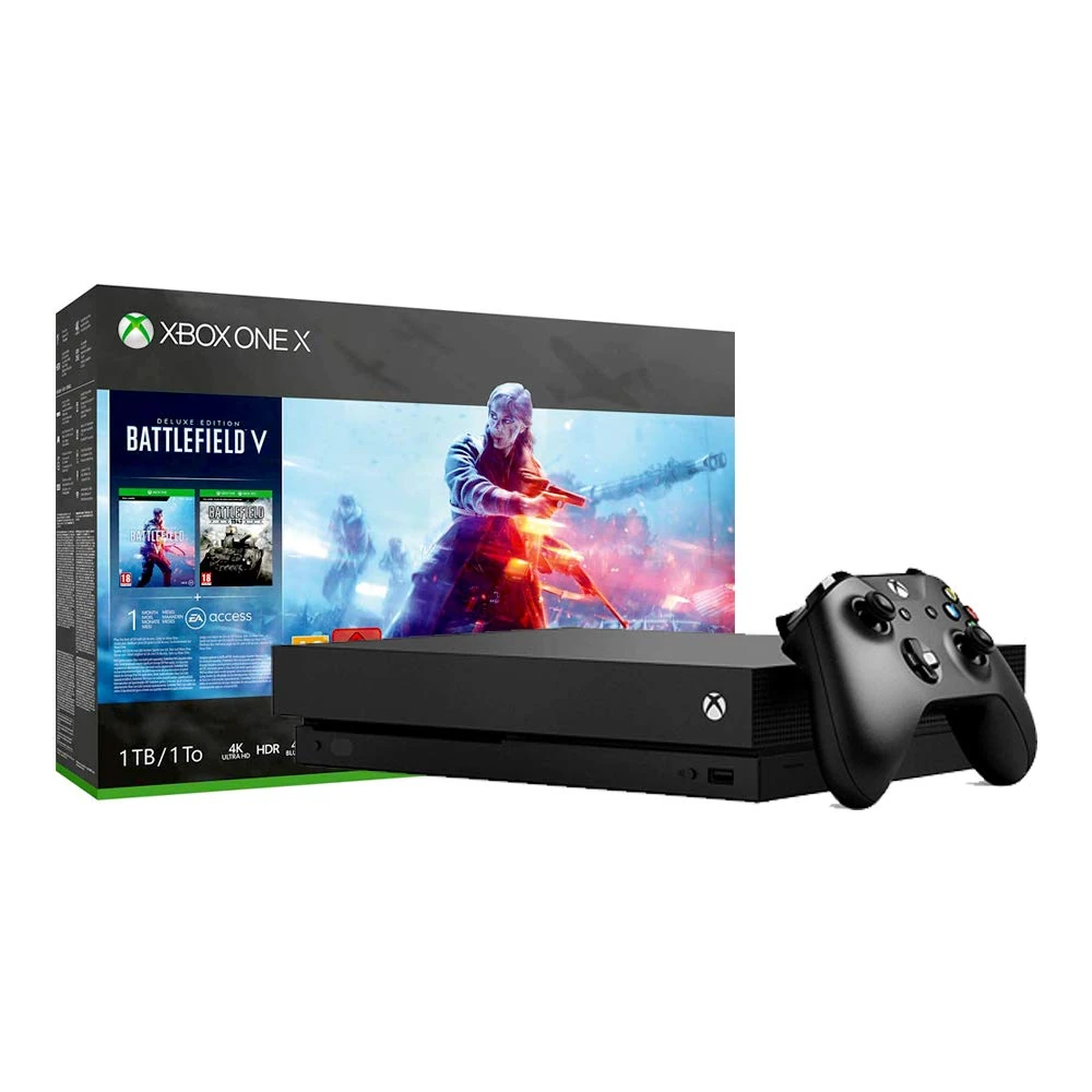 Microsoft Xbox One X 1TB Console - Battlefield V Bundle - Xbox One - Black (Renewed)