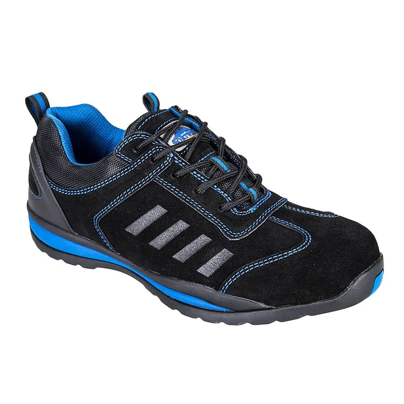 Portwest Steelite Lusum Safety Trainer S1P HRO, Size: 45, Colour: Blue, FW34BLU45
