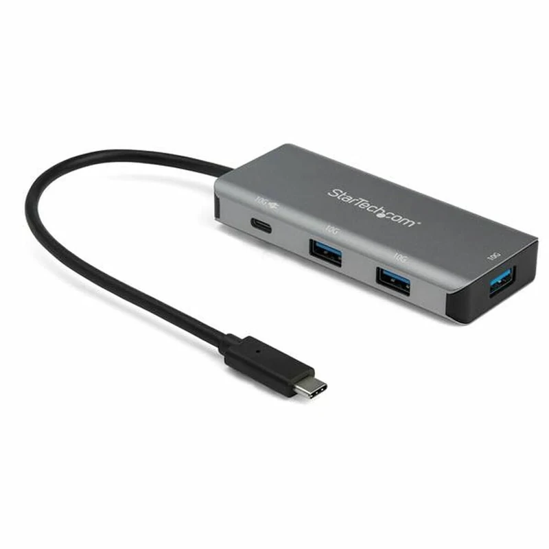 StarTech.com 4 Port USB C Hub (10Gbps) to 3x USB-A & 1x USB-C - 100W Power Delivery Passthrough Charging - Portable USB 3.1 Gen 2/USB 3.2 Gen 2 Type C Laptop Adapter - Works w/ TB3 (HB31C3A1CPD3)