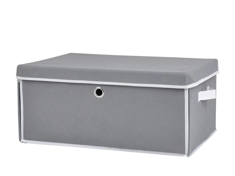 HOME Storage Box, Polypropylene, Grey, 52x38x24Hcm