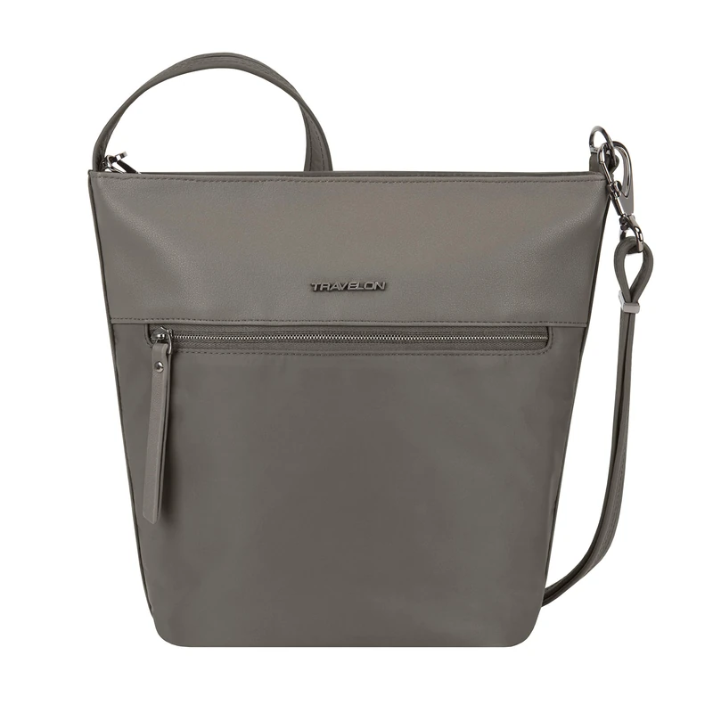 Travelon Unisex-Adult Addison Bucket Bag, Gray, OneSize - Image 1