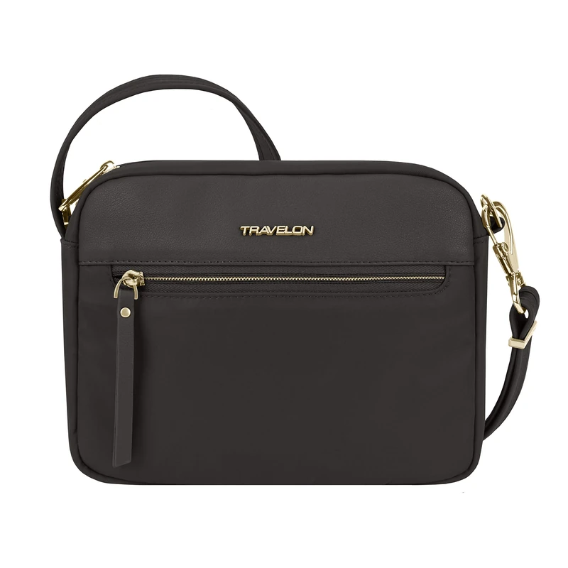 Travelon Addison-Anti-Theft Small Crossbody Bag, Black, One Size, Anti-theft Addison Small Crossbody - Image 1