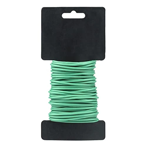 KINGLAKE 2.5mm x 10m Green Garden Soft Ties Plant Twist Wire Tie Plastic Coated