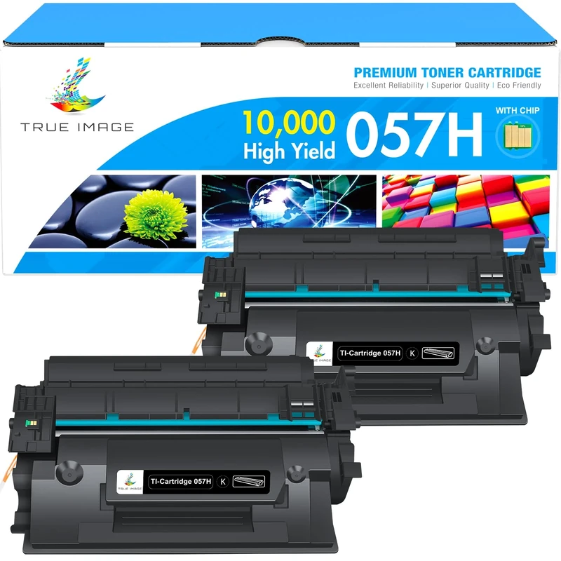 057H Black High Yield Toner: Compatible Replacement for Canon 057H 057 ImageCLASS MF445dw LBP226dw MF448dw LBP227dw LBP228dw LBP220 LBP230 MF449dw MF445 MF450 MF440 Laser Printer Ink (2-Pack)
