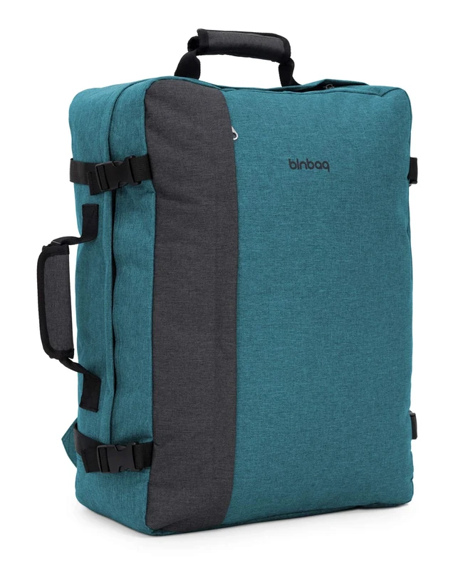 Blnbag M3 - Cabin Size Backpack, Easyjet Hand Luggage Backpack, Travel Backpack with Laptop Compartment 17 Inch, Convenient Packing Like Suitcase, 35 Liters, Aquagreen - Image 1