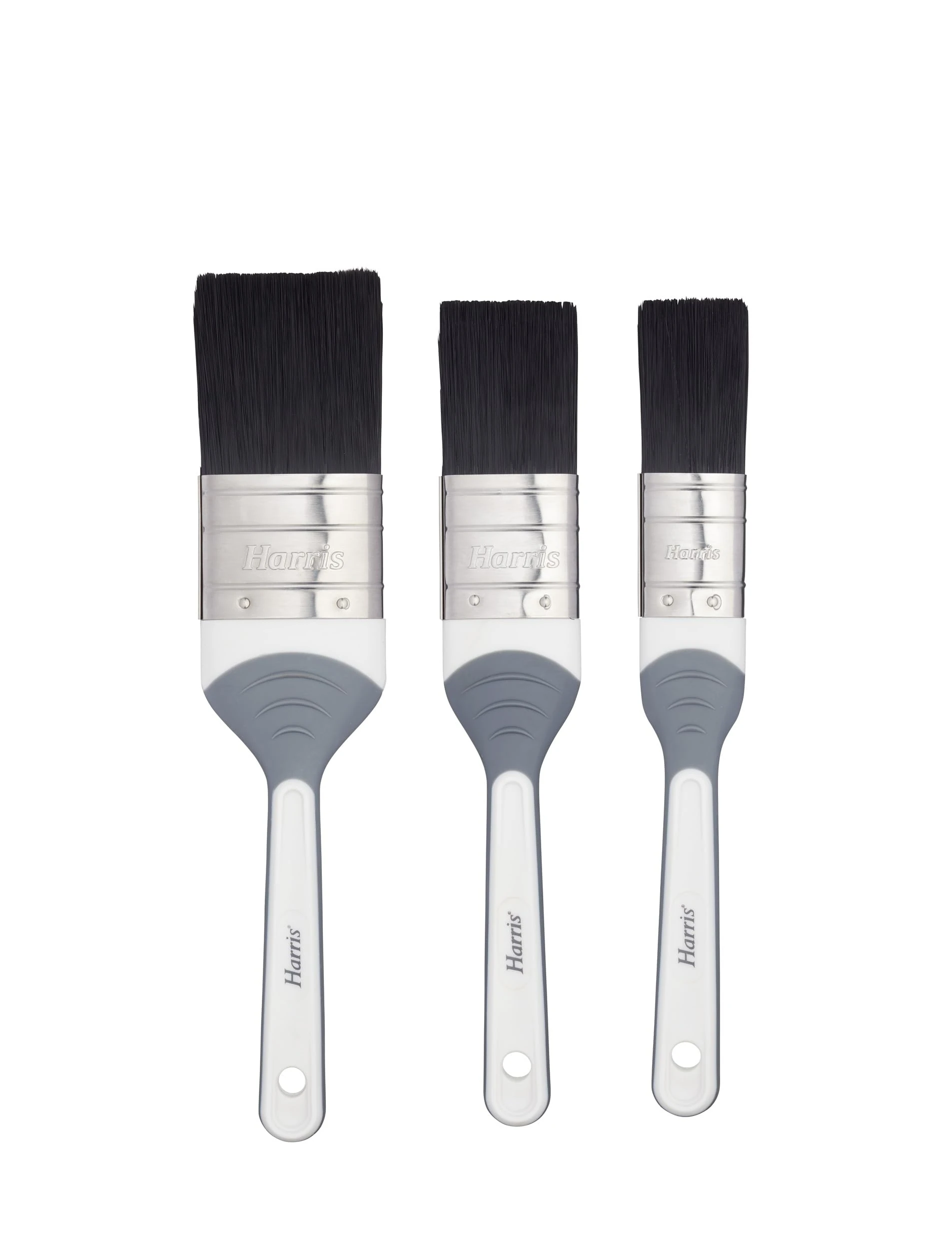 Harris Seriously Good 3 Pack Gloss Flat Brush Set, 1in, 1.5in, 2in