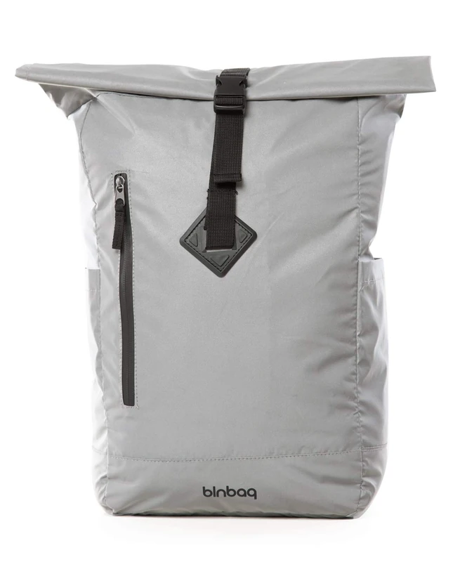 Blnbag M9 - Bicycle Backpack Bright, Rolltop Messenger Backpack Reflective, Rollup Daypack Sports Backpack School Backpack, Reflective Backpack, Unisex, 23 Liters, Grey