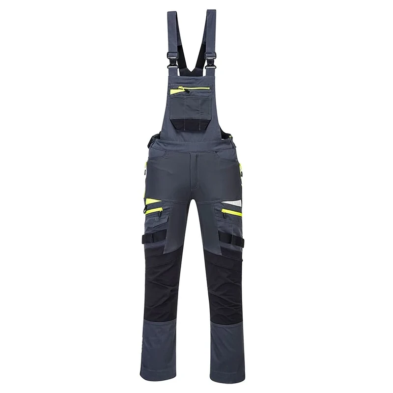 Portwest DX4 Work Bib and Brace, Size: S, Colour: Metal Grey, DX441MGRS