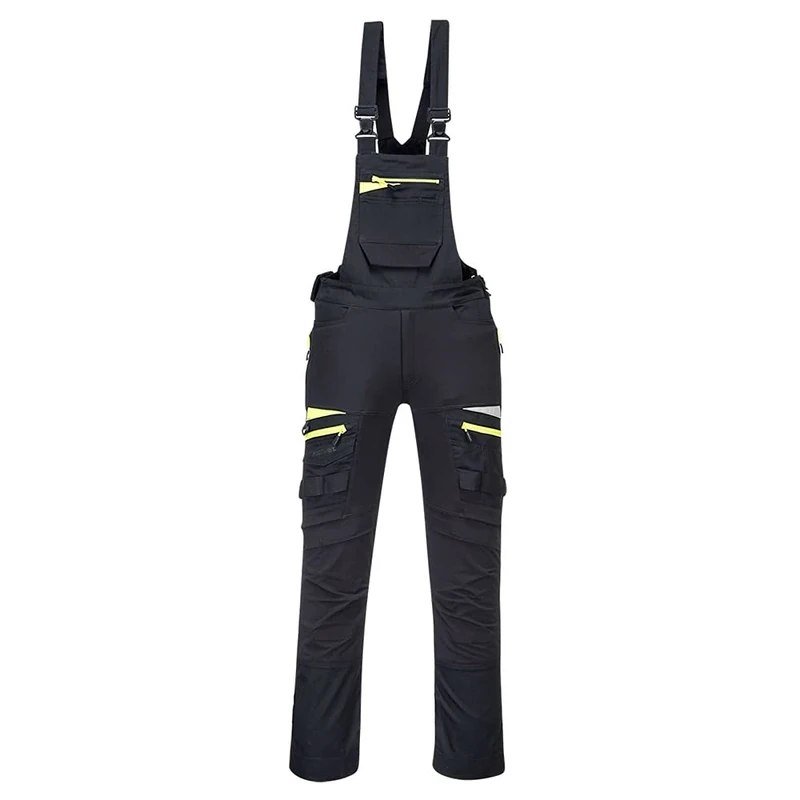 Portwest DX4 Work Bib and Brace, Size: S, Colour: Black, DX441BKRS