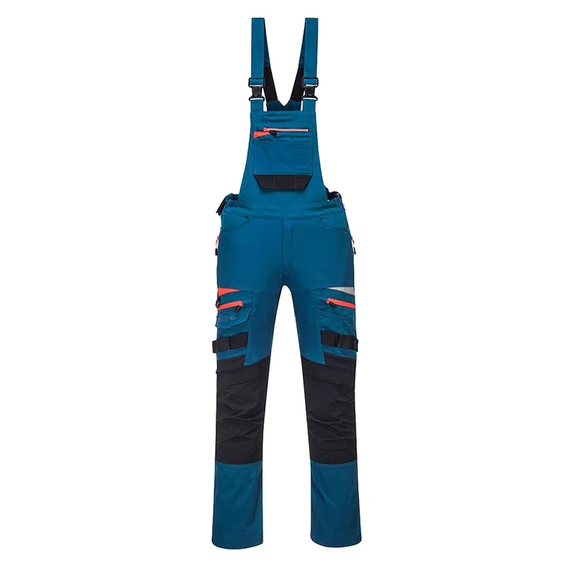 Portwest DX4 Work Bib and Brace, Size: S, Colour: Metro Blue, DX441MBRS