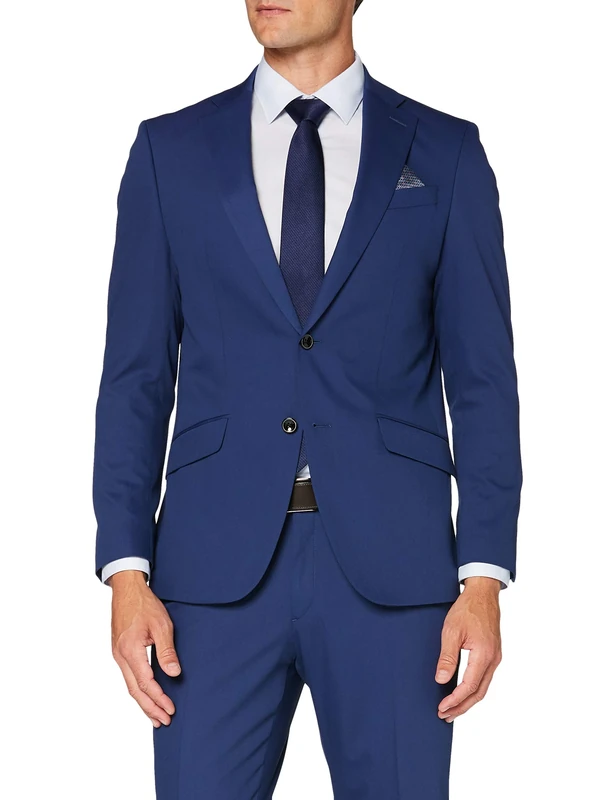 Bugatti Men's Anzug Suit-Dress Set, Blue, 34R
