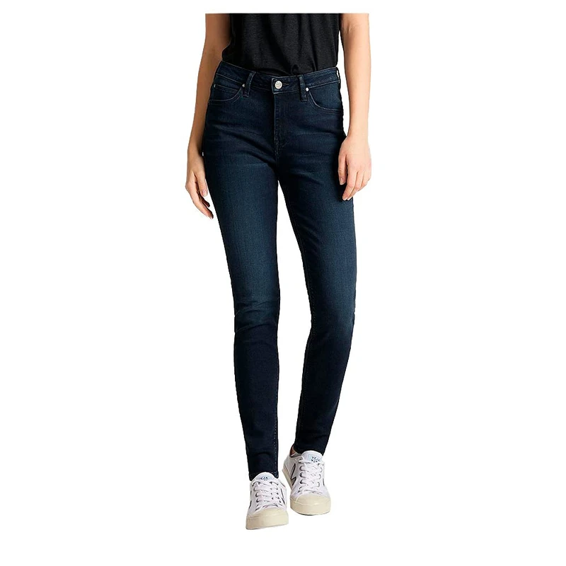 Lee Damen Scarlett Jeans, Worn Ebony, 27W / 29L