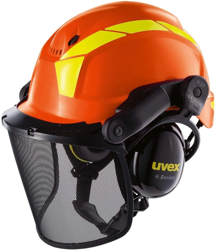 Uvex Pheos Forestry 9774237 Forestry Helmet with Ear and Face Protection SNR: 30 dB Colour: Orange