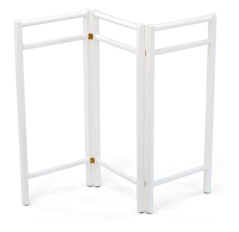 Arredamenti Italia Folding and extensible towel holder 110 FISAR, solid beech (White) - Image 1