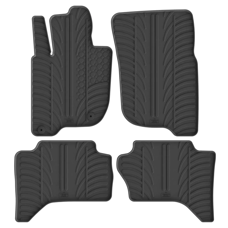 Gledring Set of 365 Rubber Mats Mitsubishi L200 (Triton) 2015-2019 & FL 2019 (T Profile 4 Pieces + Mounting Clips) Black - Image 1